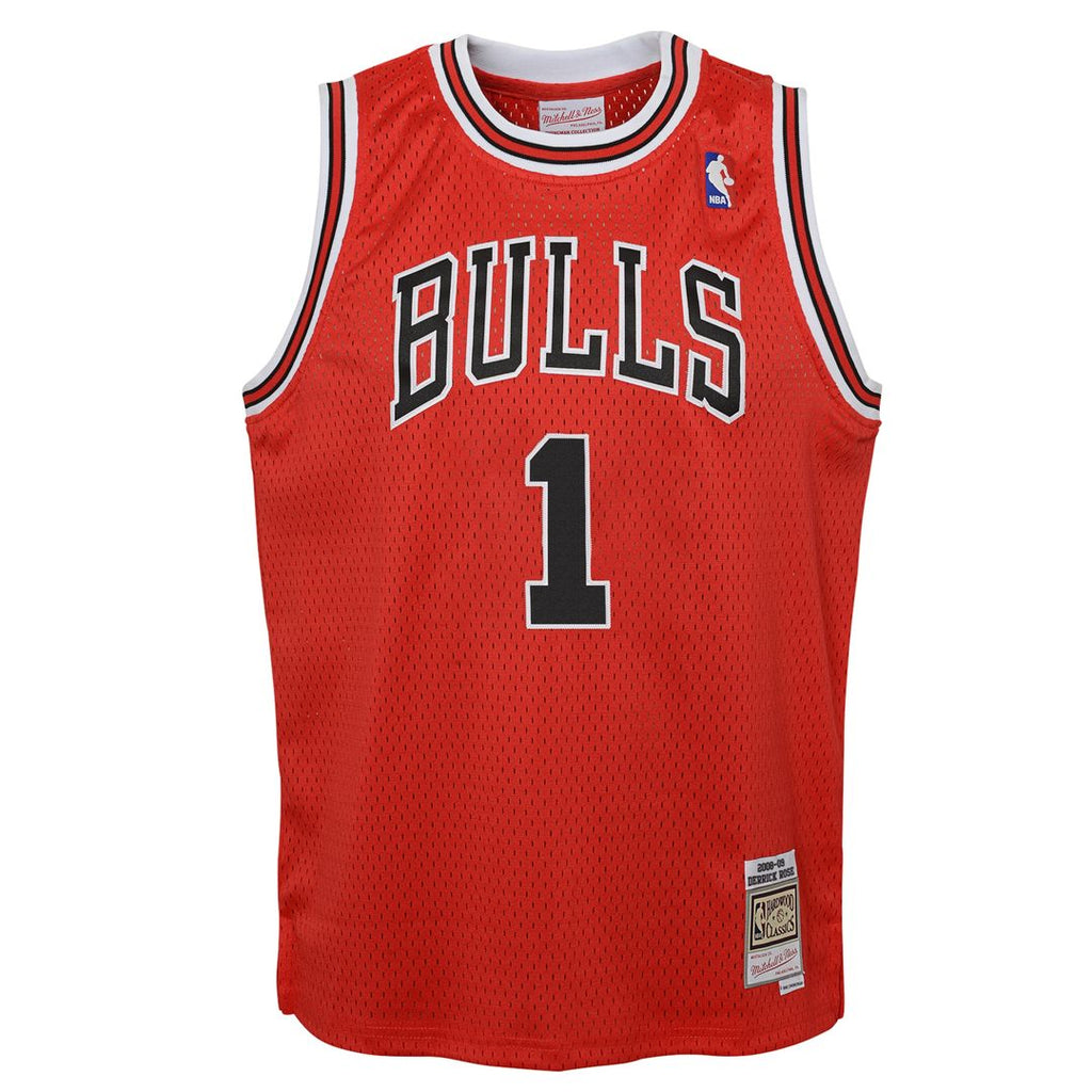 Derrick Rose Chicago Bulls Mitchell & Ness Youth 2008/09 Hardwood Classics Swingman Jersey - Red