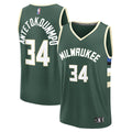 Giannis Antetokounmpo Milwaukee Bucks Fanatics Fast Break Replica Player Jersey - Icon Edition - Hunter Green