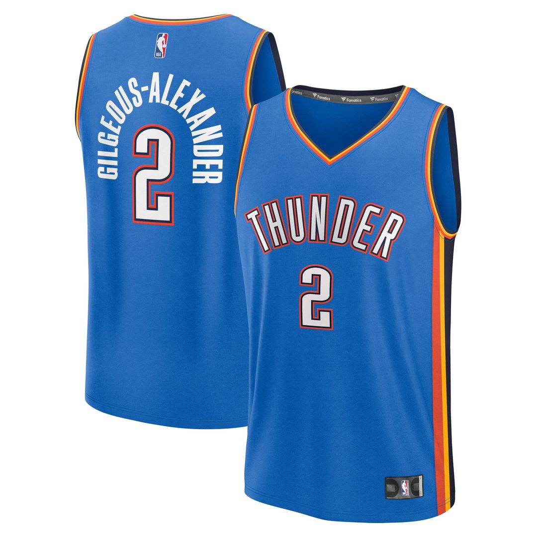 Shai Gilgeous-Alexander Oklahoma City Thunder Fanatics Big & Tall Fast Break Jersey - Icon Edition - Blue