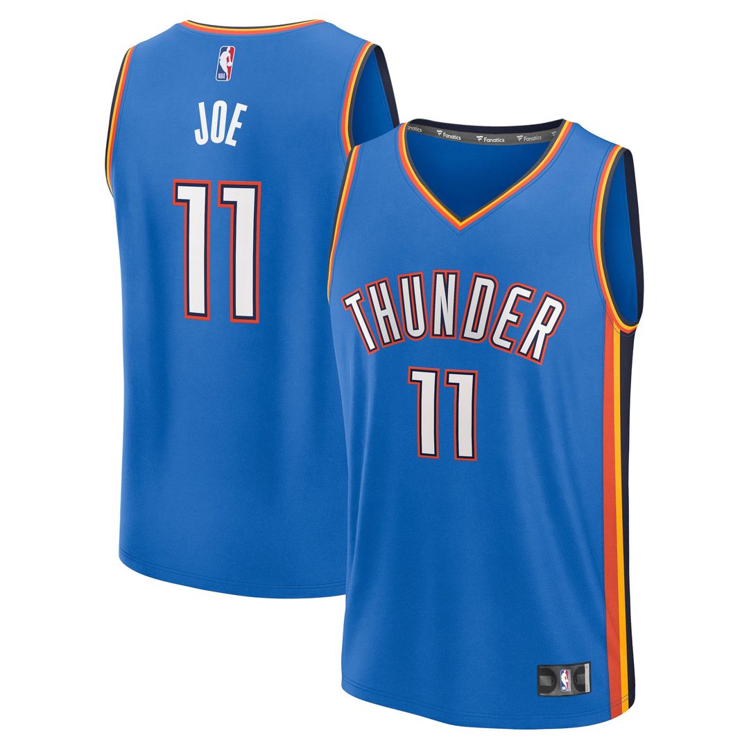 Isaiah Joe Oklahoma City Thunder Fanatics Fast Break Replica Player Jersey - Icon Edition - Blue
