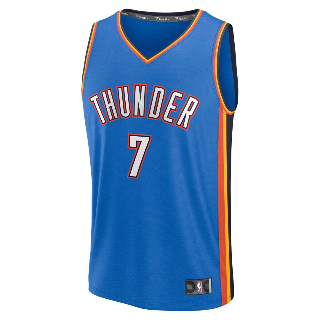 Chet Holmgren Oklahoma City Thunder Fanatics Fast Break Replica Player Jersey - Icon Edition - Blue