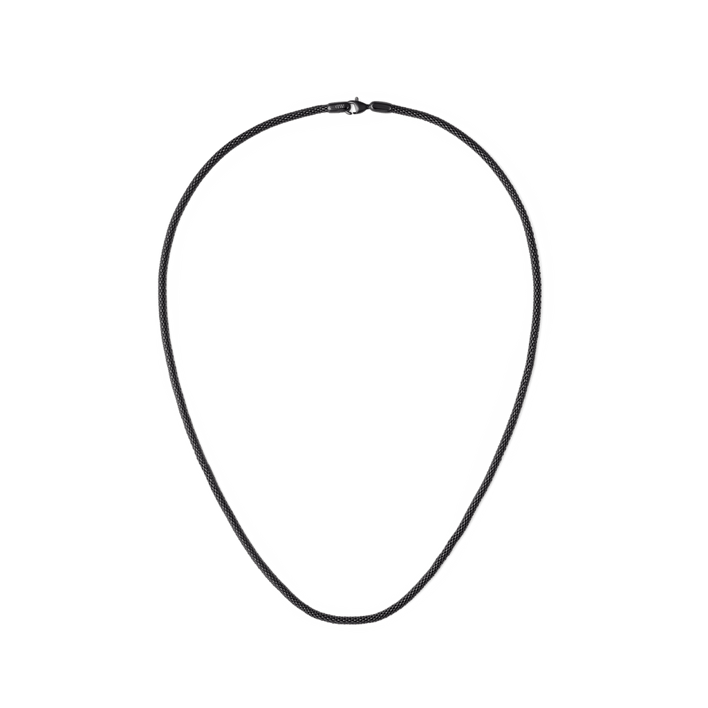 Tide Mesh Necklace Black 2.8