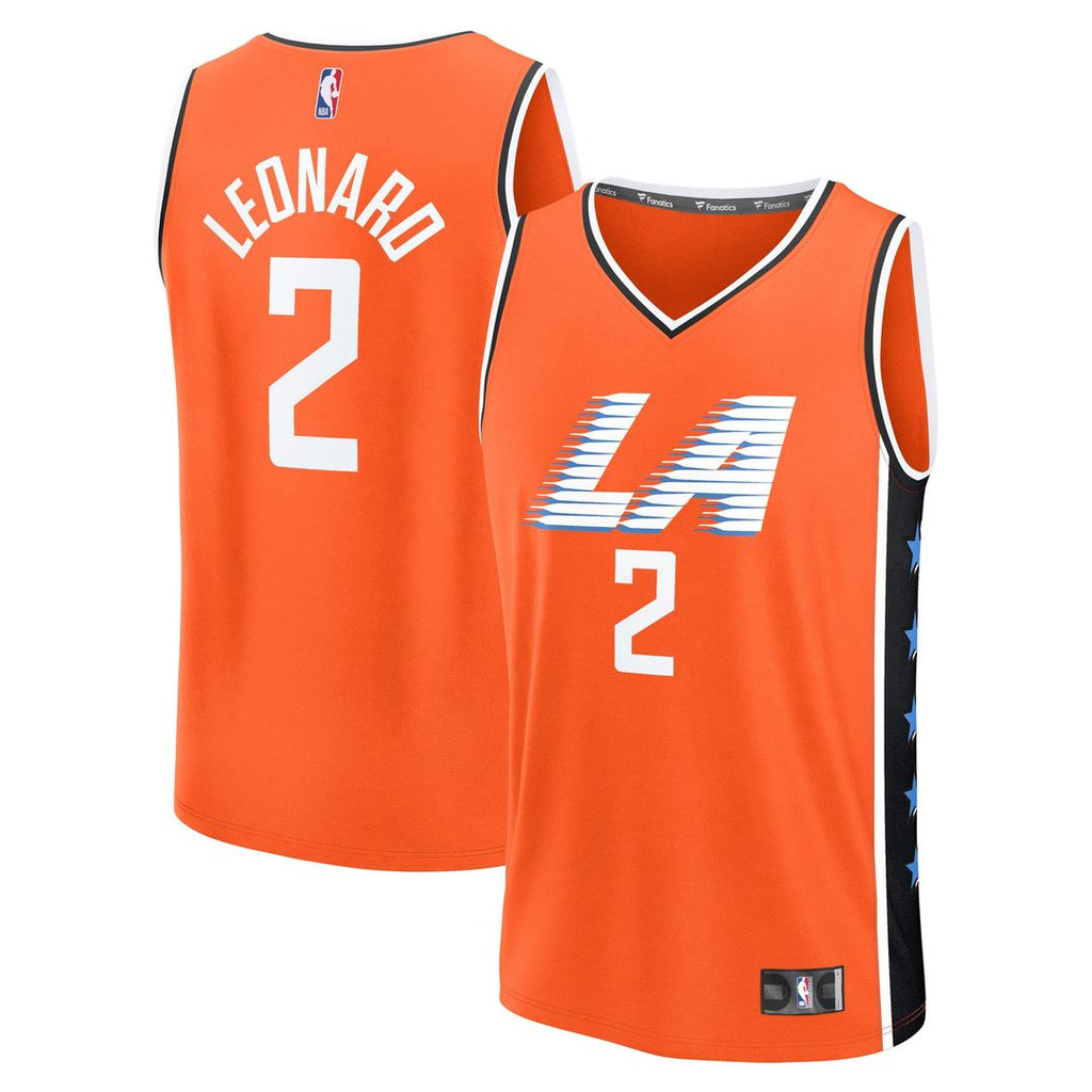 Kawhi Leonard LA Clippers Fanatics 2025/26 City Edition Fast Break Jersey - Orange