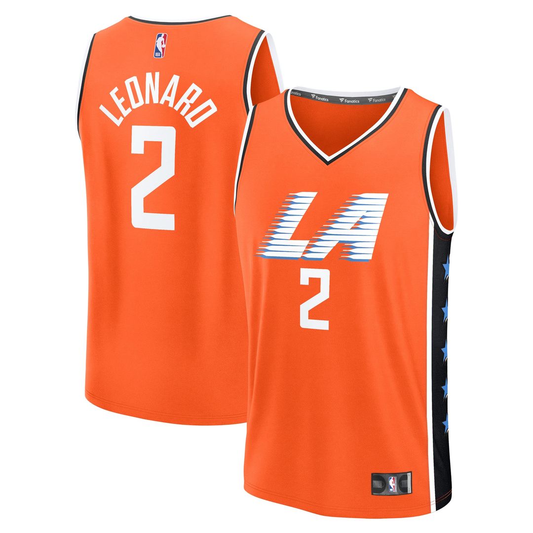 Kawhi Leonard LA Clippers Fanatics 2025/26 City Edition Fast Break Jersey - Orange