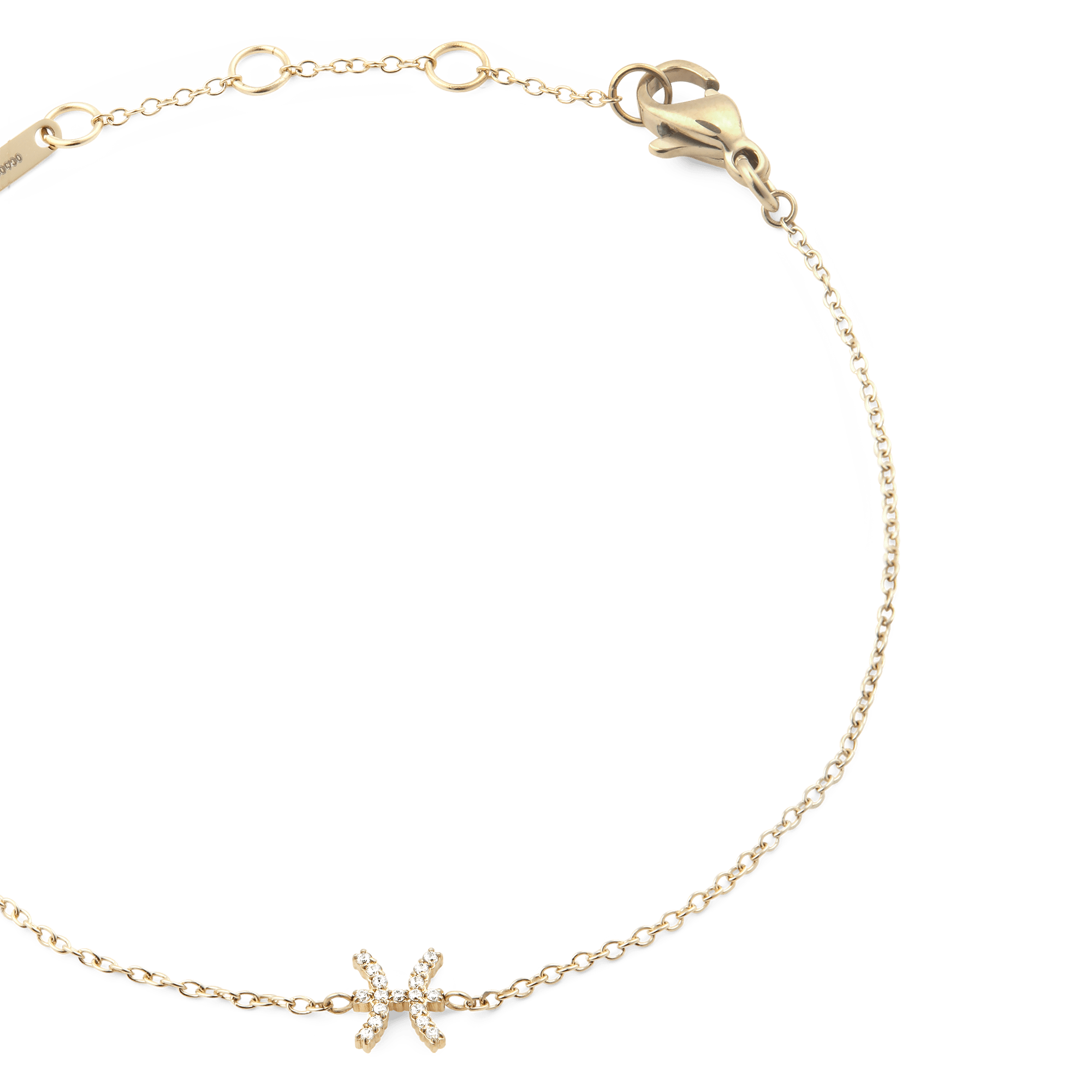 Crystal Zodiac Chain Bracelet Gold