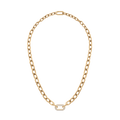 Crystal Link Necklace Gold