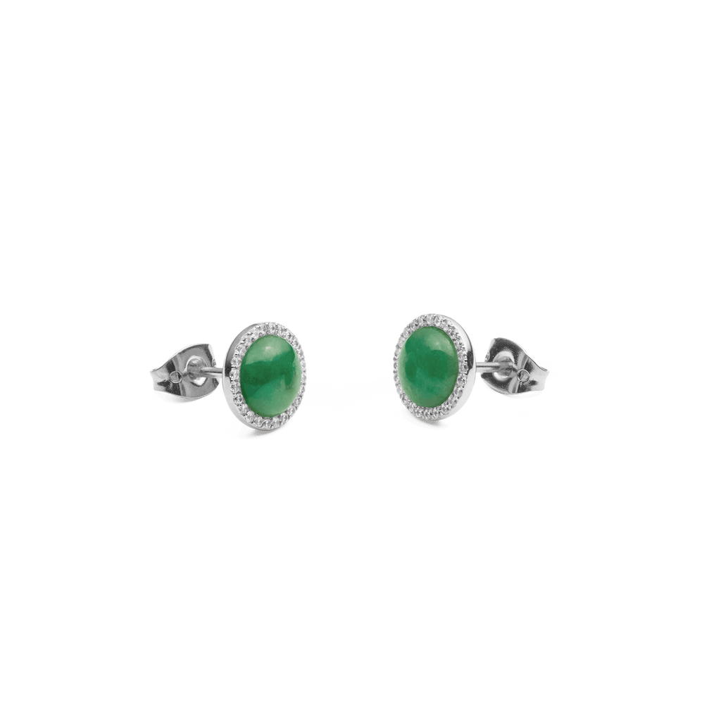 Audrey Earrings Jade Silver