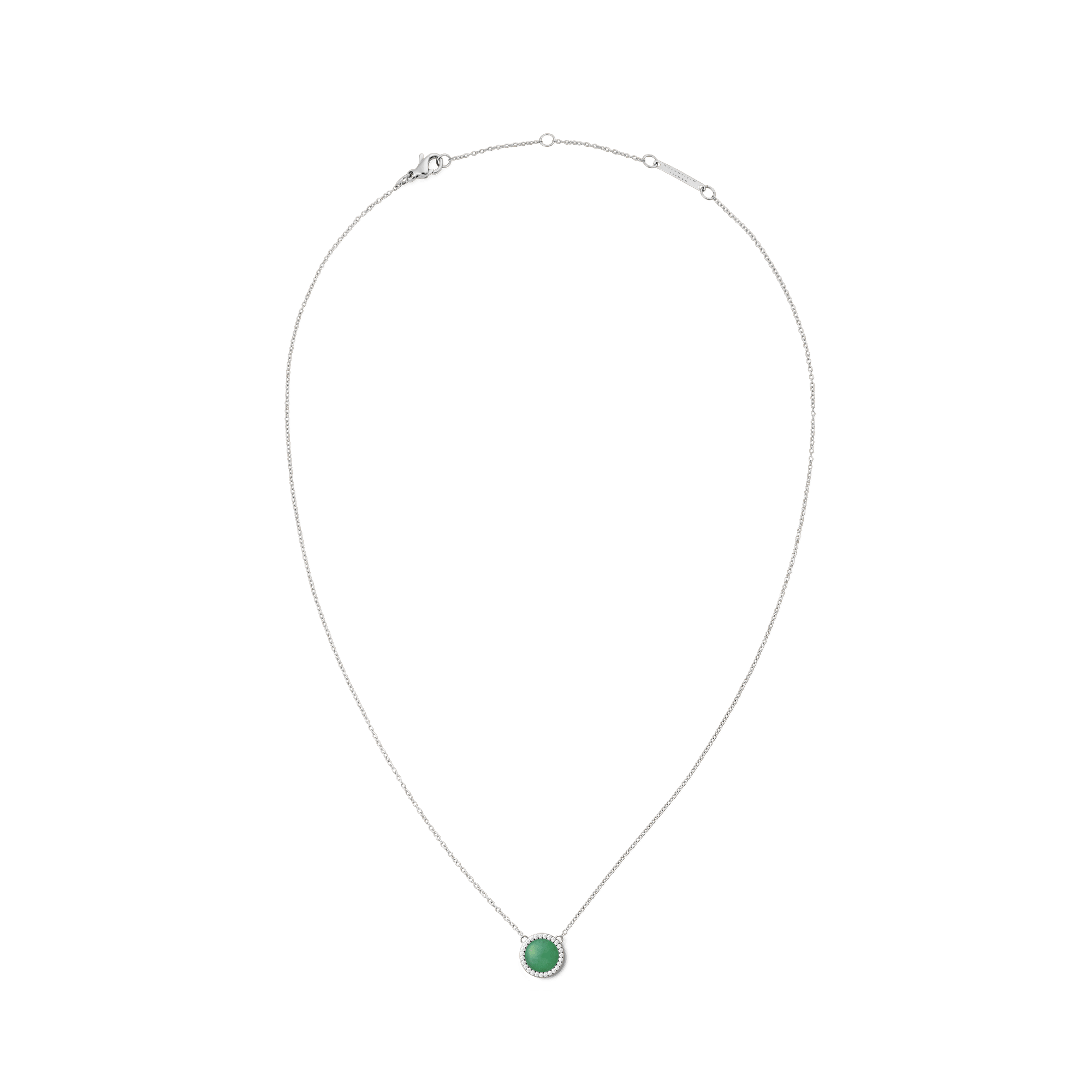 Audrey Necklace Jade Silver