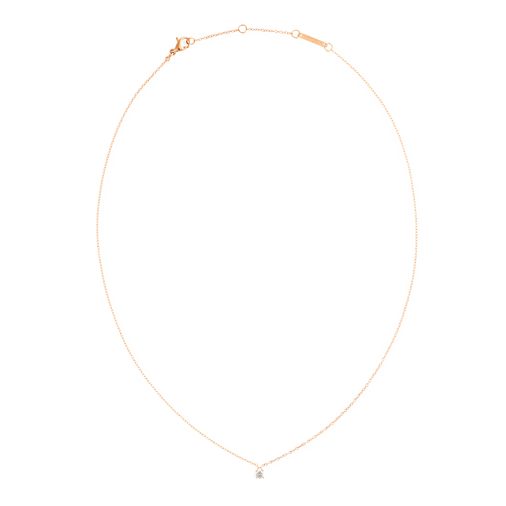 Mirelle Solitaire Necklace Rose Gold