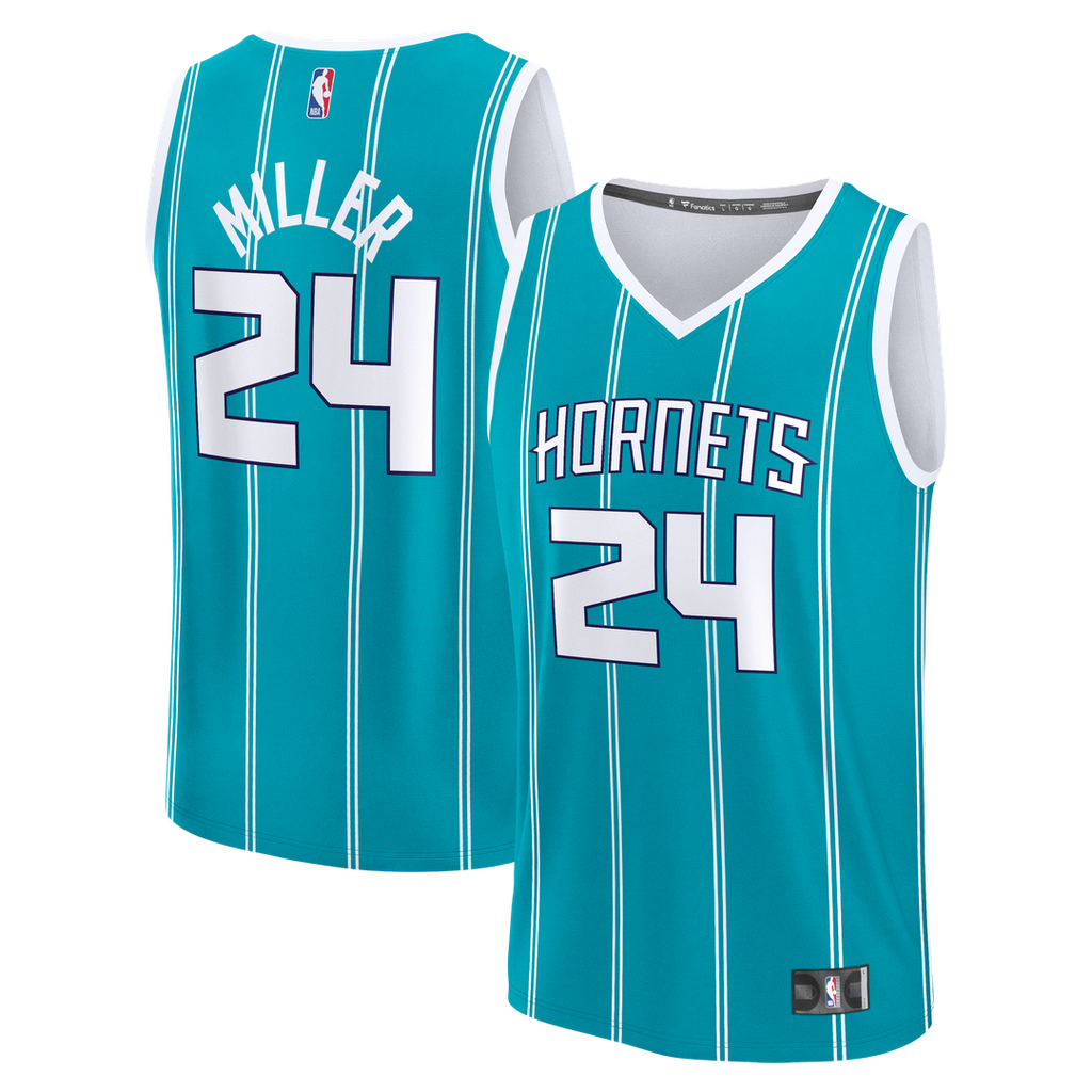 Brandon Miller Charlotte Hornets Fanatics Youth Fast Break Replica Jersey - Teal - Icon Edition