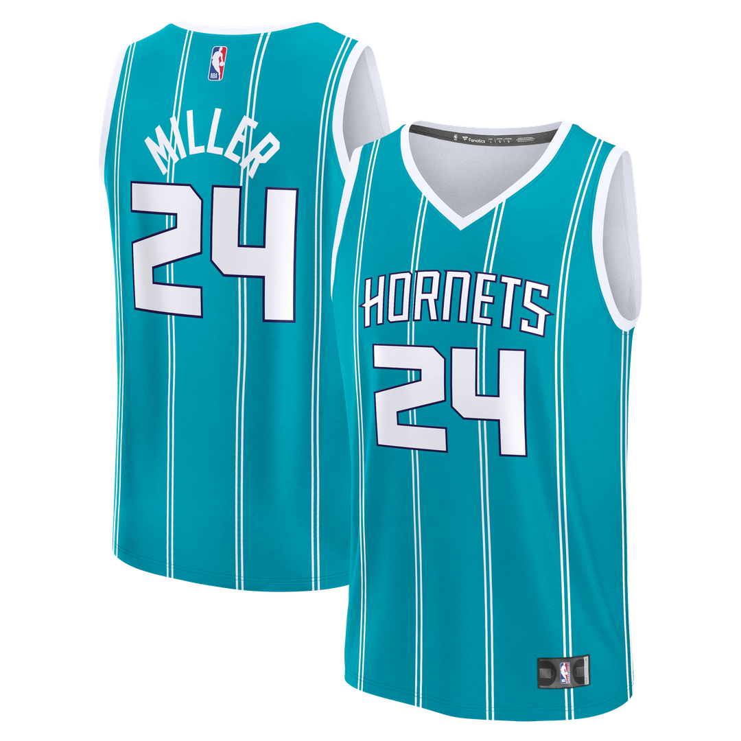 Brandon Miller Charlotte Hornets Fanatics Youth Fast Break Replica Jersey - Teal - Icon Edition