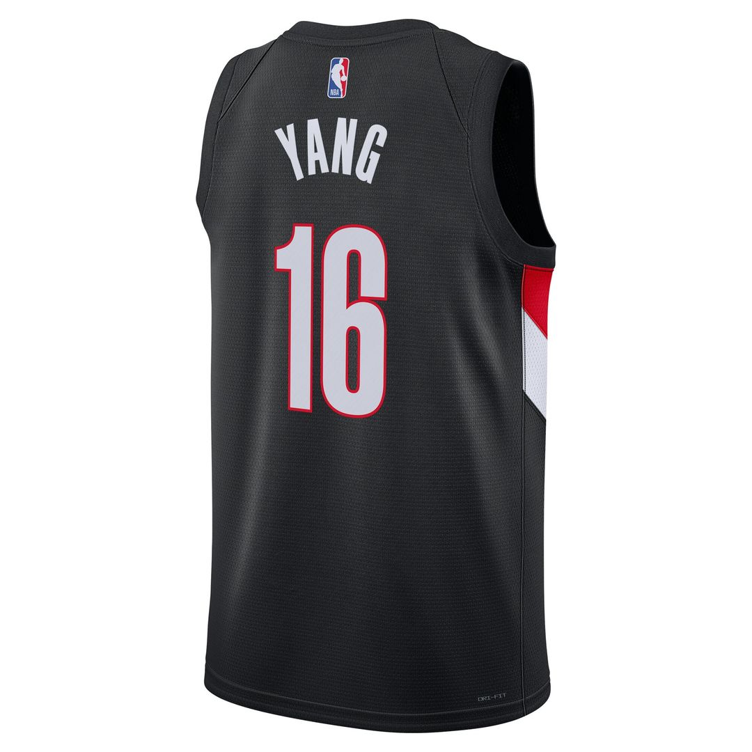 Yang Hansen Portland Trail Blazers Nike Unisex Swingman Jersey - Icon Edition - Black