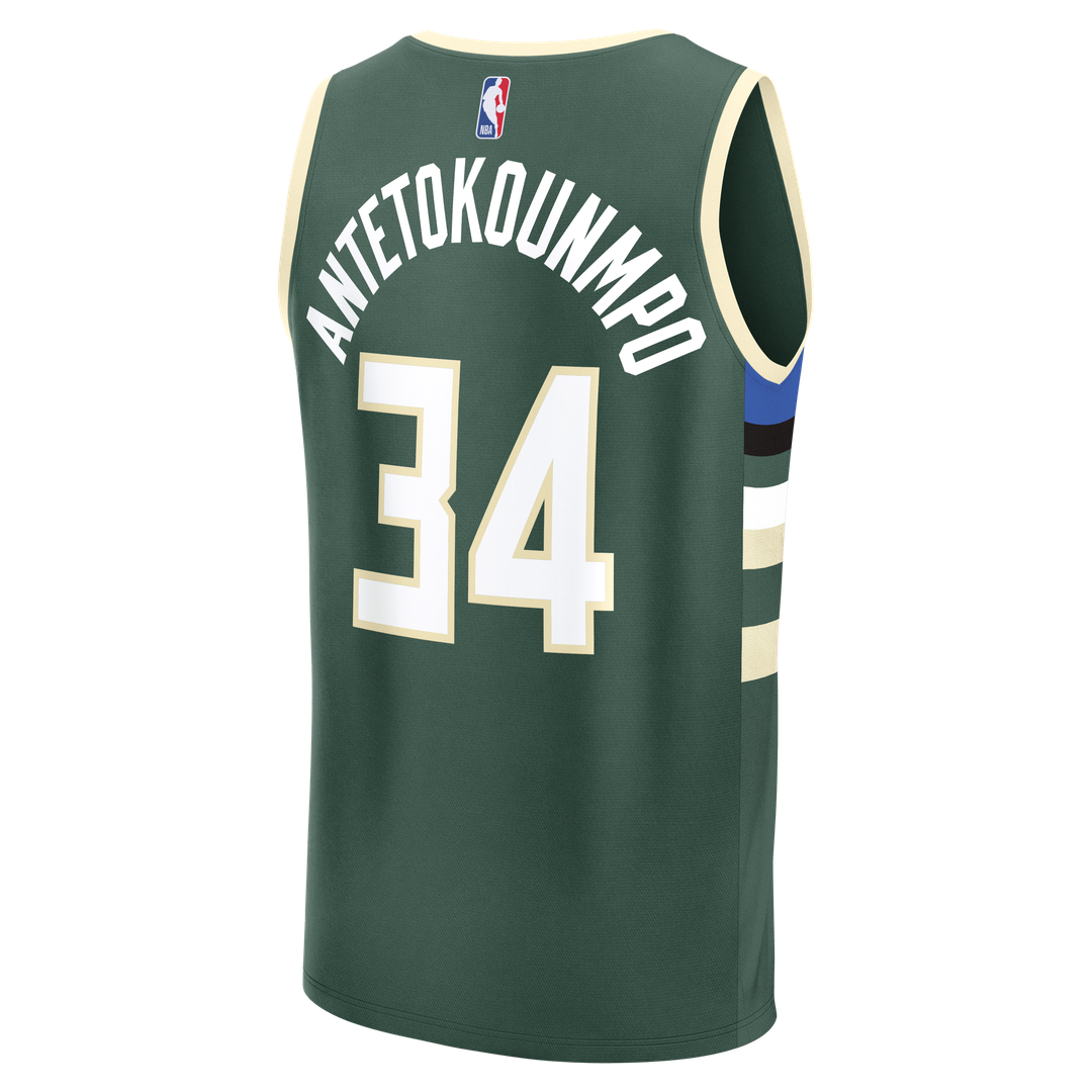Giannis Antetokounmpo Milwaukee Bucks Fanatics Fast Break Replica Player Jersey - Icon Edition - Hunter Green