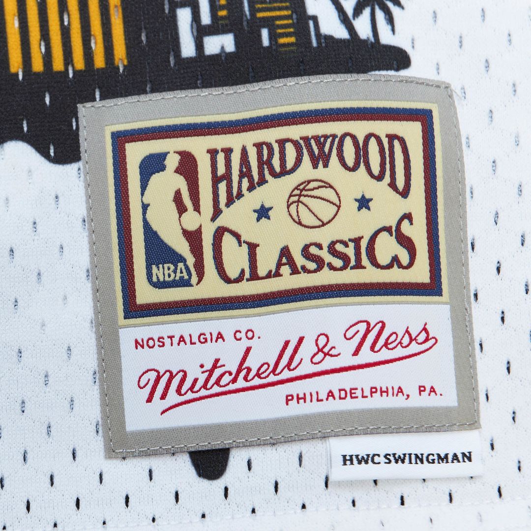 Miami Heat Mitchell & Ness x Tats Cru Hardwood Classics Fashion Jersey - White