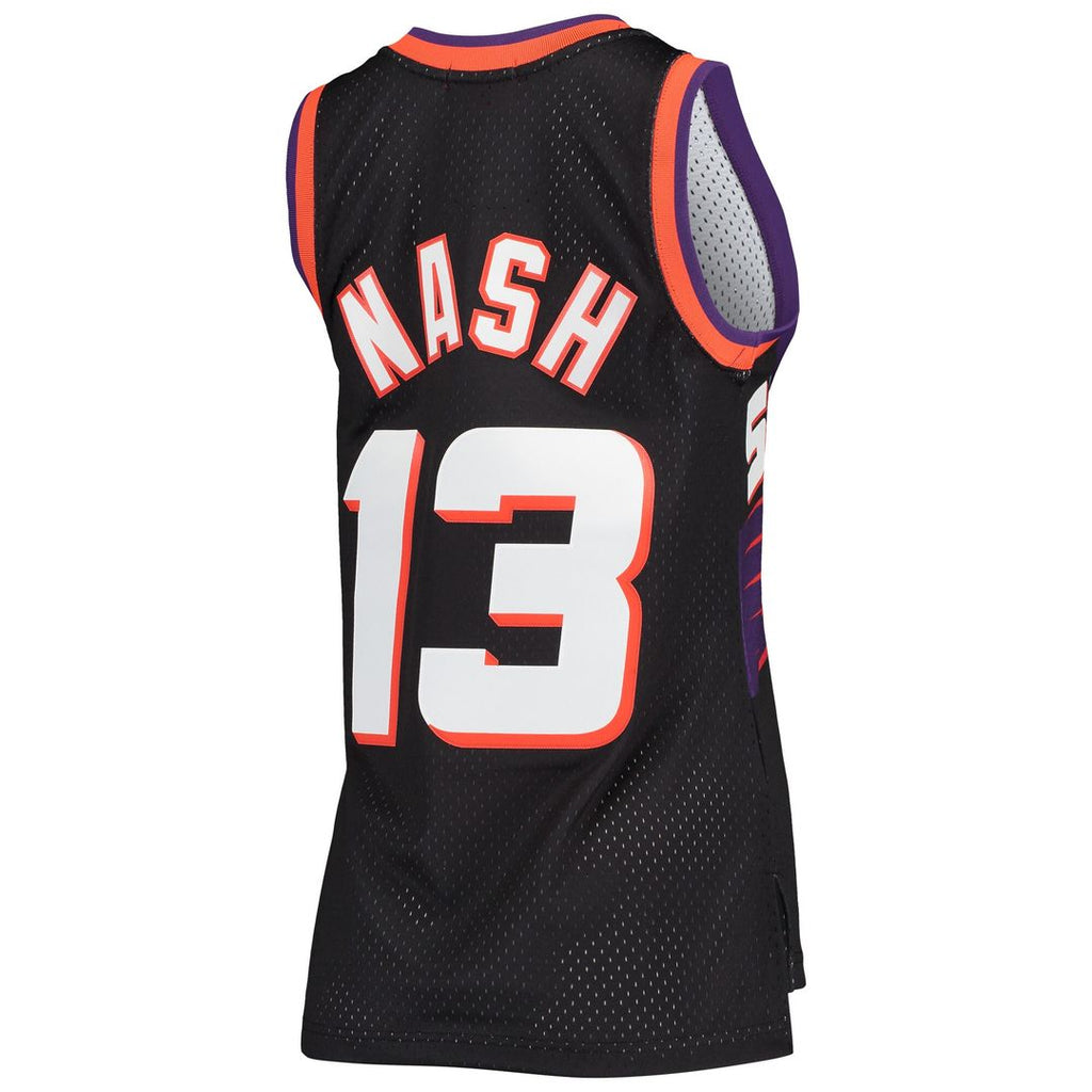 Steve Nash Phoenix Suns Mitchell & Ness Women's  Hardwood Classics Swingman Jersey - Black