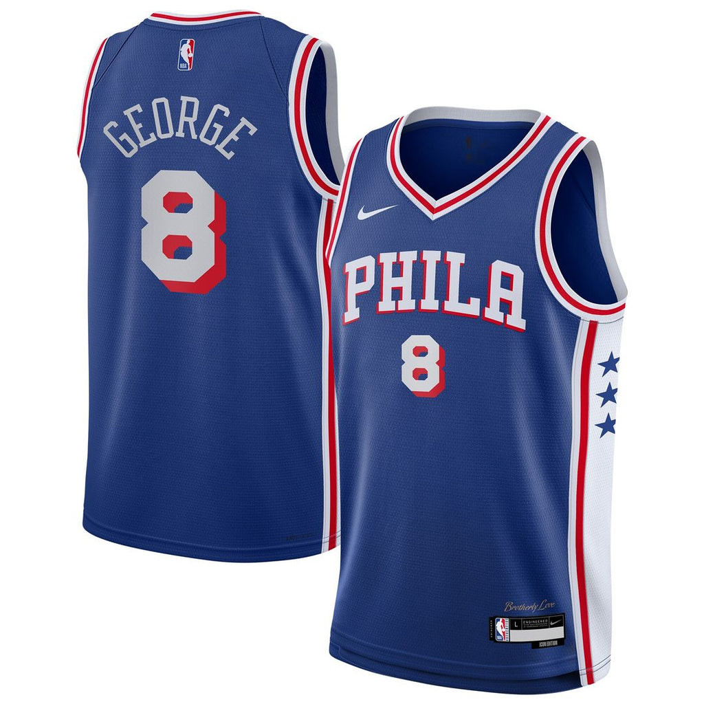 Paul George Philadelphia 76ers Nike Youth Swingman Jersey - Icon Edition - Royal
