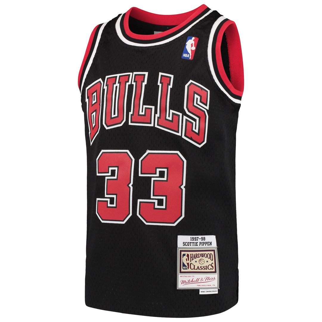 Scottie Pippen Chicago Bulls Mitchell & Ness Youth Hardwood Classics Swingman Throwback Jersey - Black