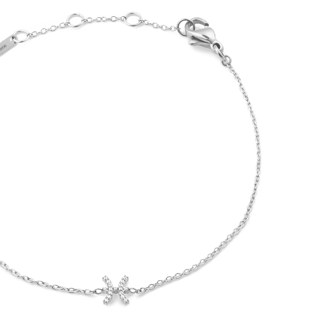 Crystal Zodiac Chain Bracelet Silver