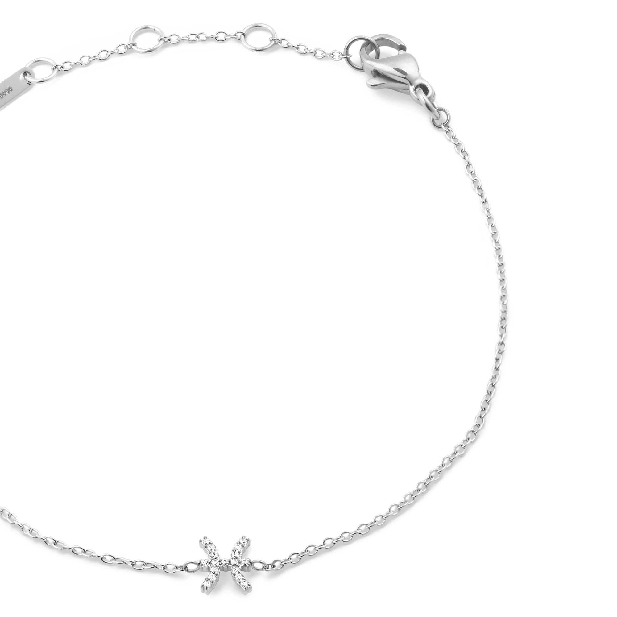 Crystal Zodiac Chain Bracelet Silver