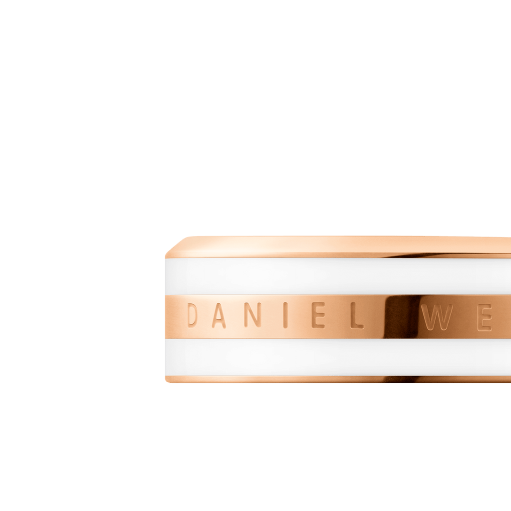 Emalie Ring Satin White Rose Gold