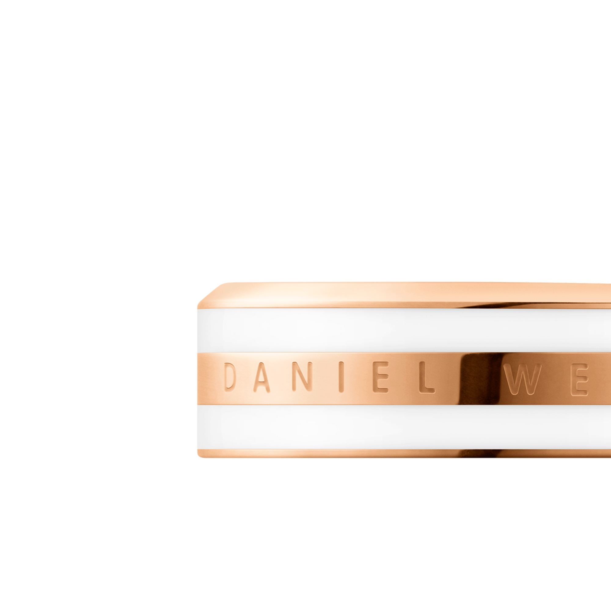 Emalie Ring Satin White Rose Gold