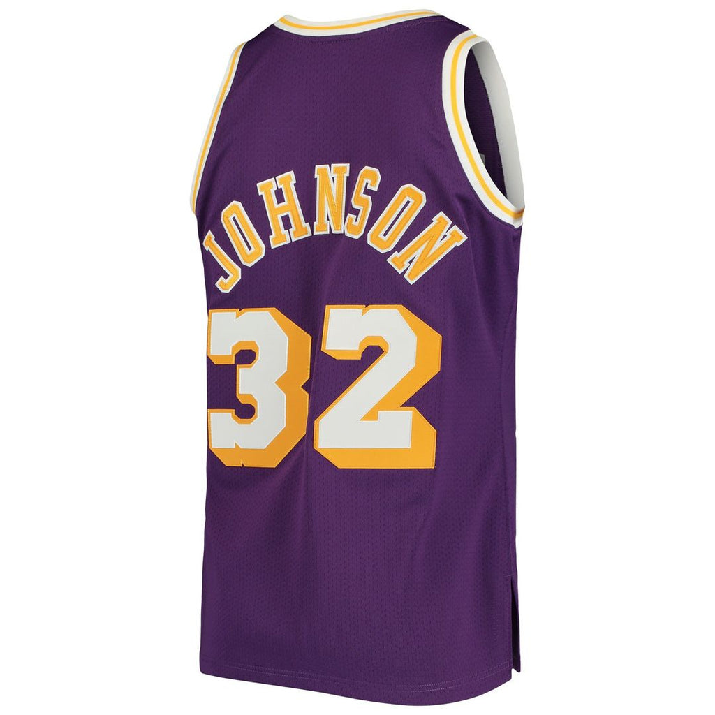 Magic Johnson Los Angeles Lakers Mitchell & Ness 1984/85 Hardwood Classics Authentic Jersey - Purple