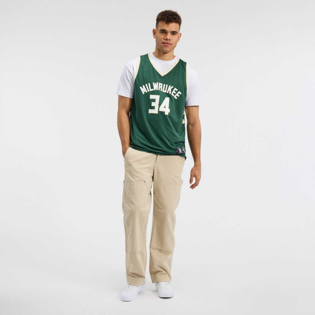 Giannis Antetokounmpo Milwaukee Bucks Fanatics Fast Break Replica Player Jersey - Icon Edition - Hunter Green
