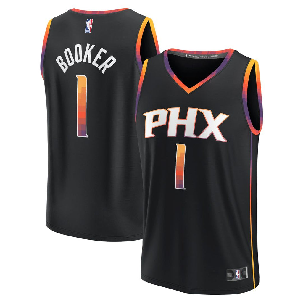 Devin Booker Phoenix Suns Fanatics Fast Break Replica Player Jersey - Statement Edition - Black