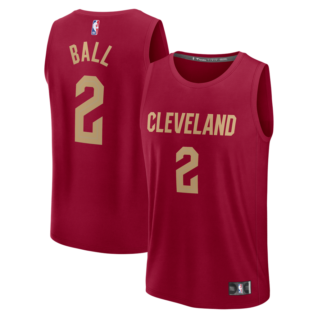 Lonzo Ball Cleveland Cavaliers Fanatics Fast Break Replica Jersey - Wine - Icon Edition
