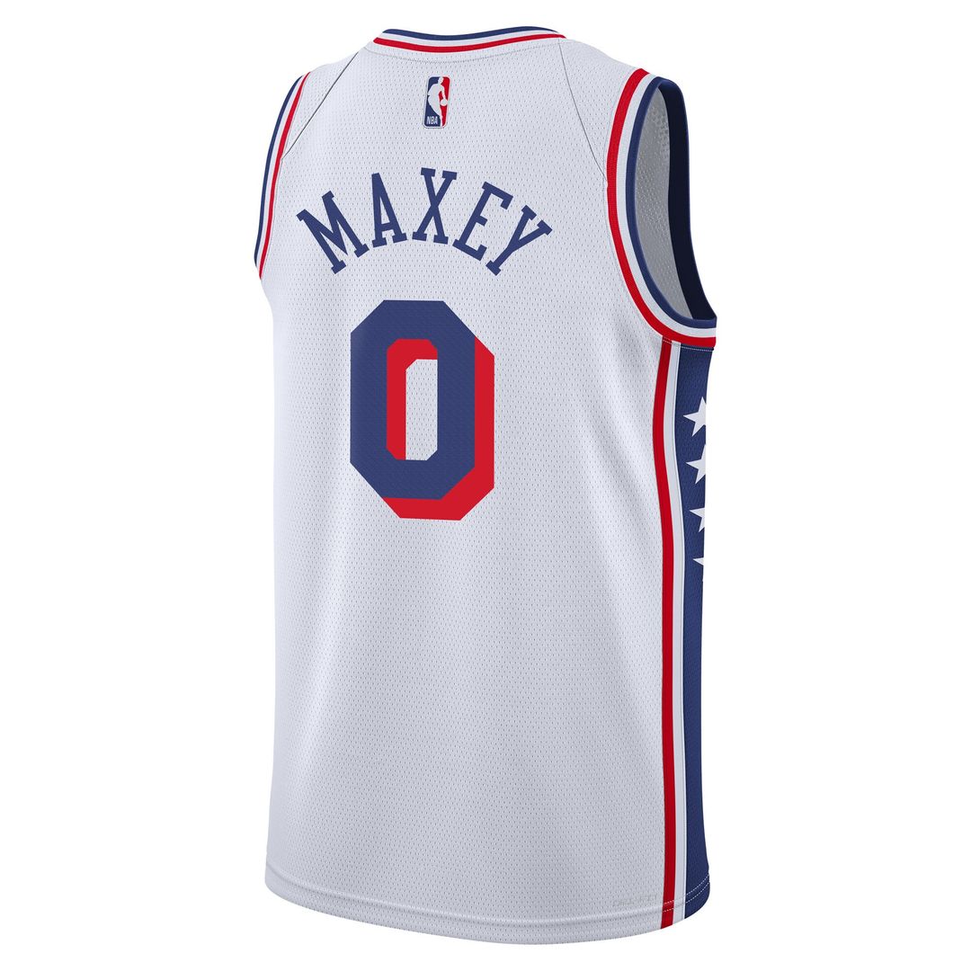 Tyrese Maxey Philadelphia 76ers Nike Youth Association Swingman Jersey - White