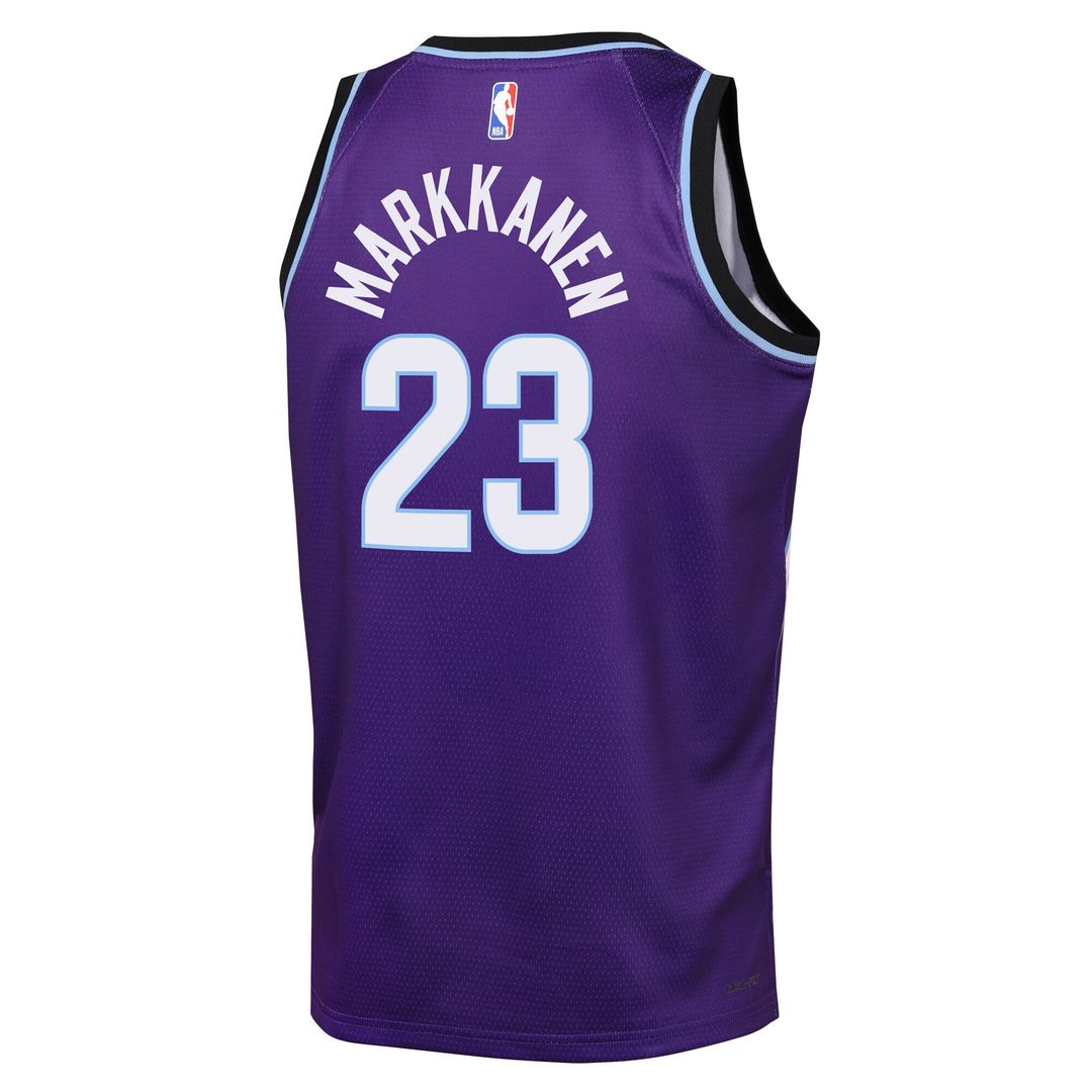 Lauri Markkanen Utah Jazz Nike Youth Icon Edition Swingman Jersey - Purple