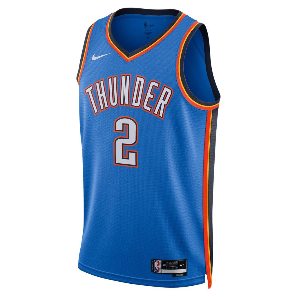 Shai Gilgeous-Alexander Oklahoma City Thunder Nike Unisex Badge Swingman Replica Jersey - Icon Edition - Blue