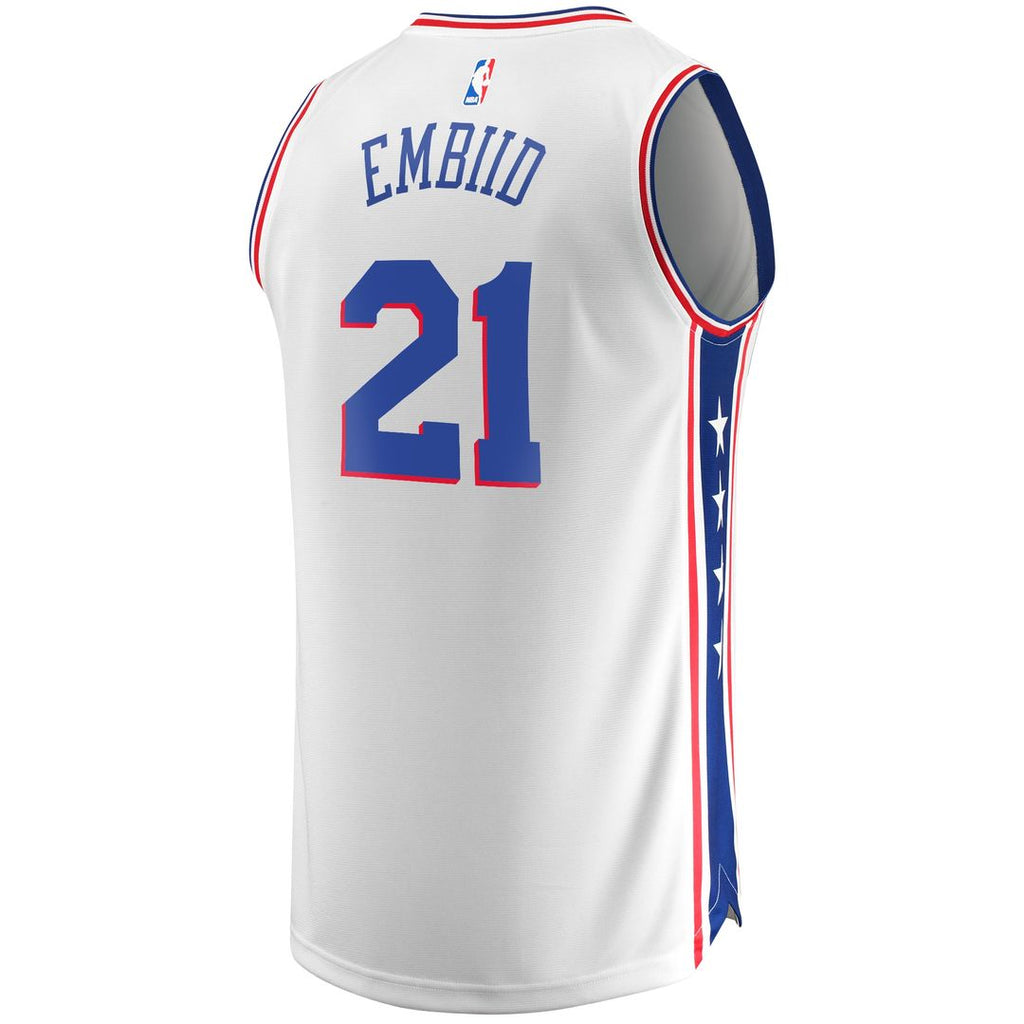 Joel Embiid Philadelphia 76ers Fanatics Replica Jersey - Association Edition - White
