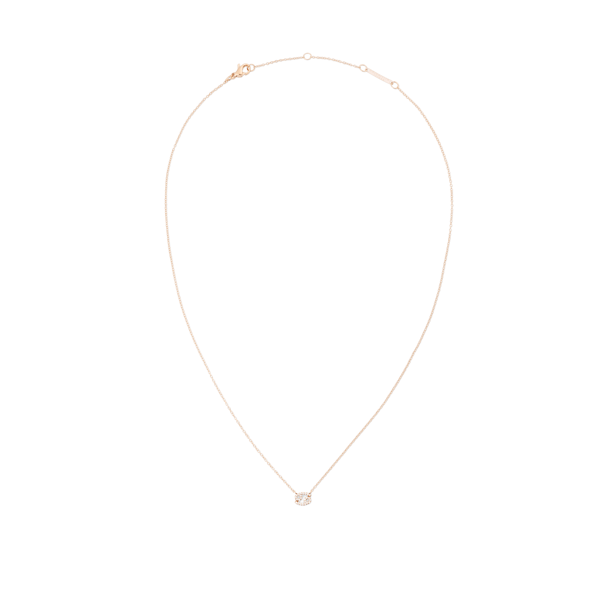 Crystal Zodiac Chain Necklace Rose Gold