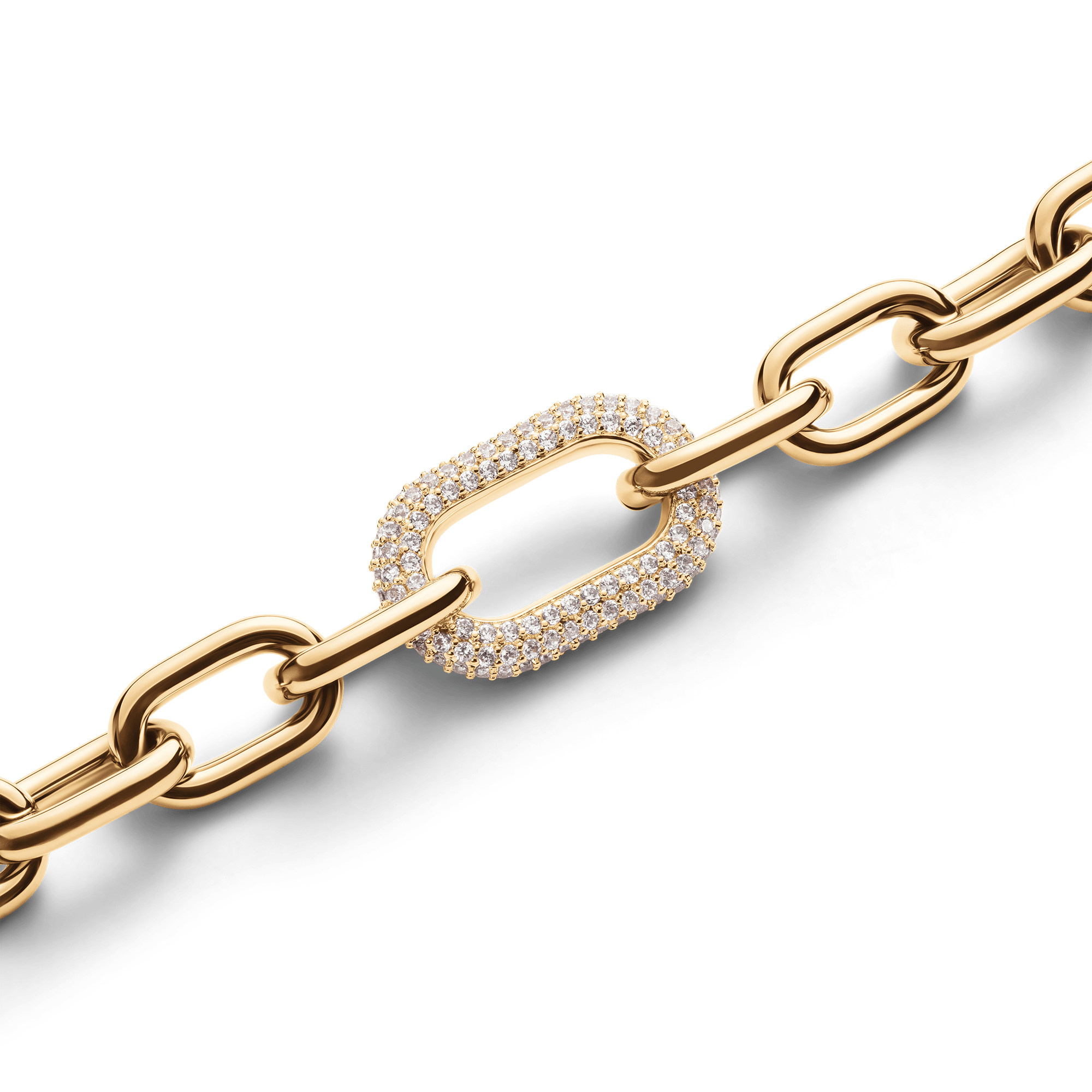 Crystal Link Bracelet Gold
