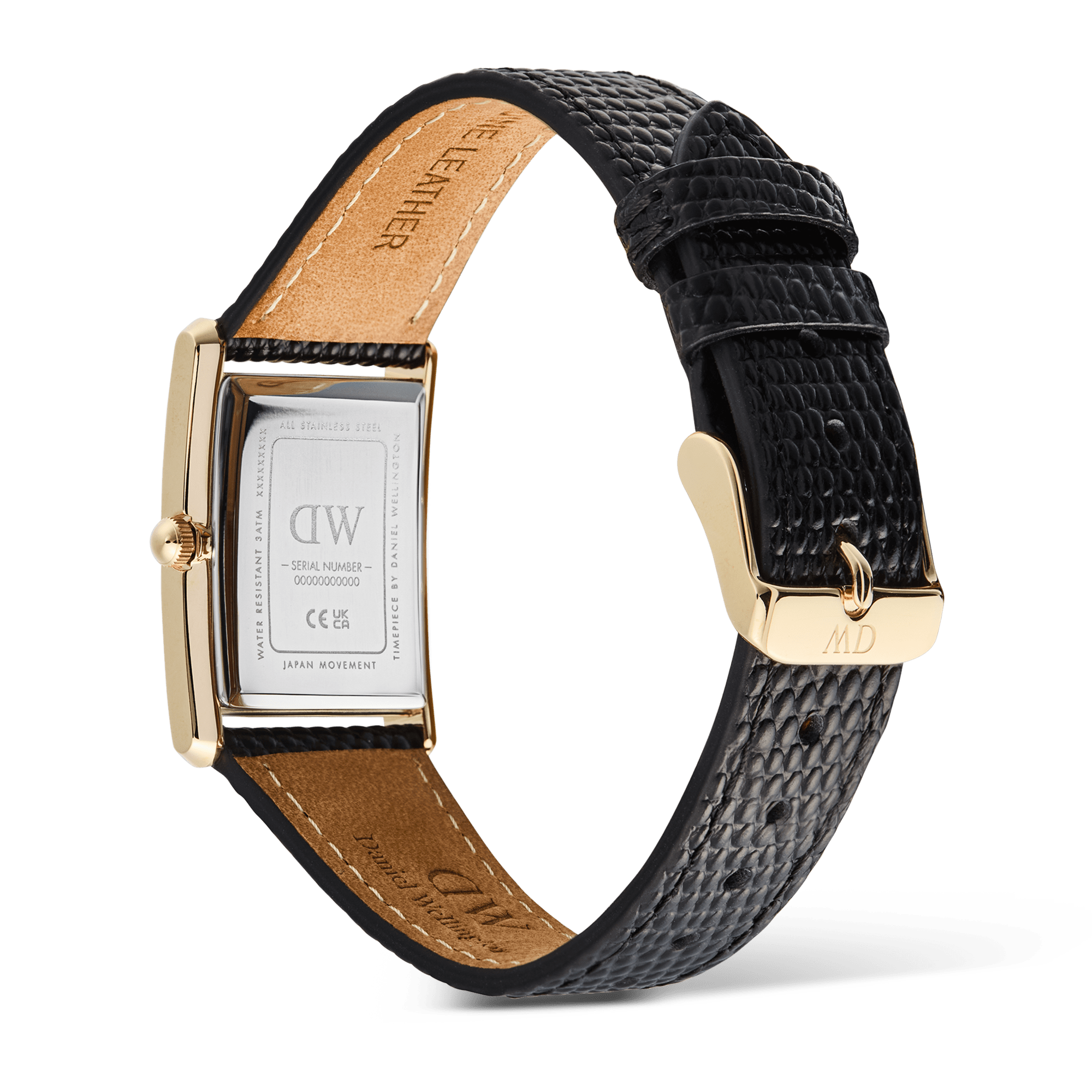 Bound Black Lizard Guilloché Gold