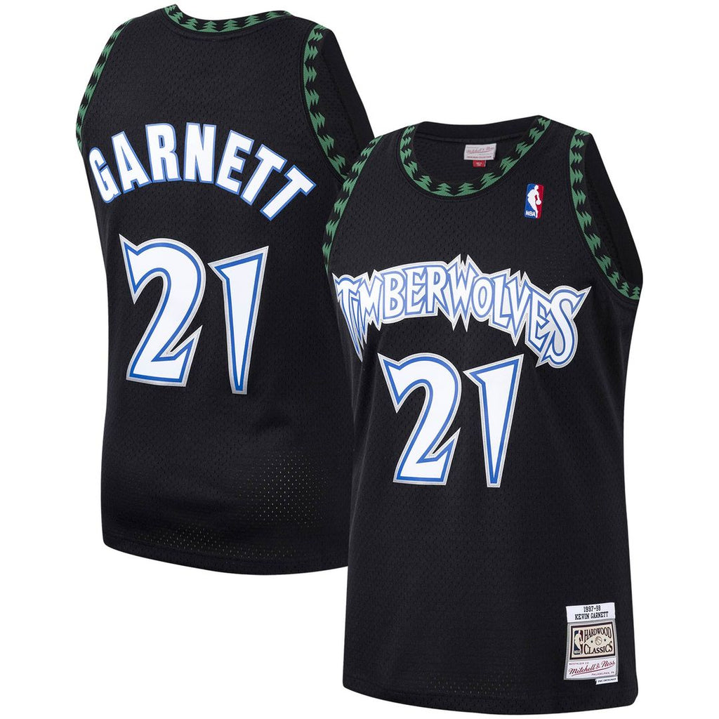 Kevin Garnett Minnesota Timberwolves Mitchell & Ness Hardwood Classics Swingman Jersey - Black