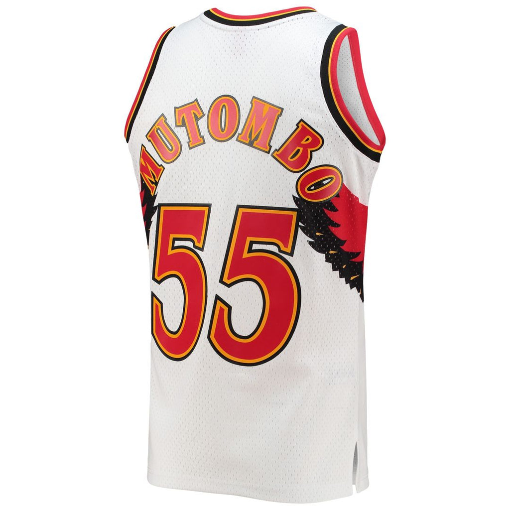 Dikembe Mutombo Atlanta Hawks Mitchell & Ness 1996/97 Hardwood Classics Swingman Jersey - White