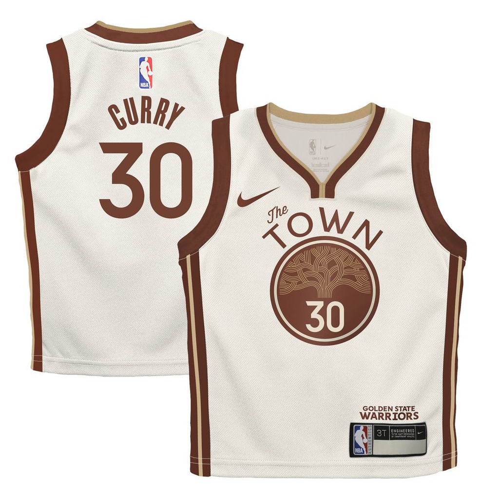 Stephen Curry Golden State Warriors Nike Preschool 2025/26 City Edition Swingman Jersey - Tan