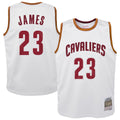 LeBron James Cleveland Cavaliers Mitchell & Ness Youth 2015-16 Hardwood Classics Swingman Throwback Home Jersey - White