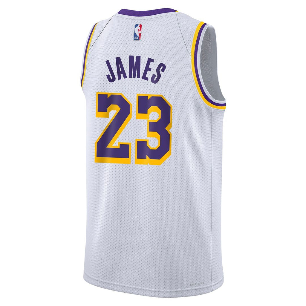 LeBron James Los Angeles Lakers Nike Youth Swingman Jersey - Association Edition - White