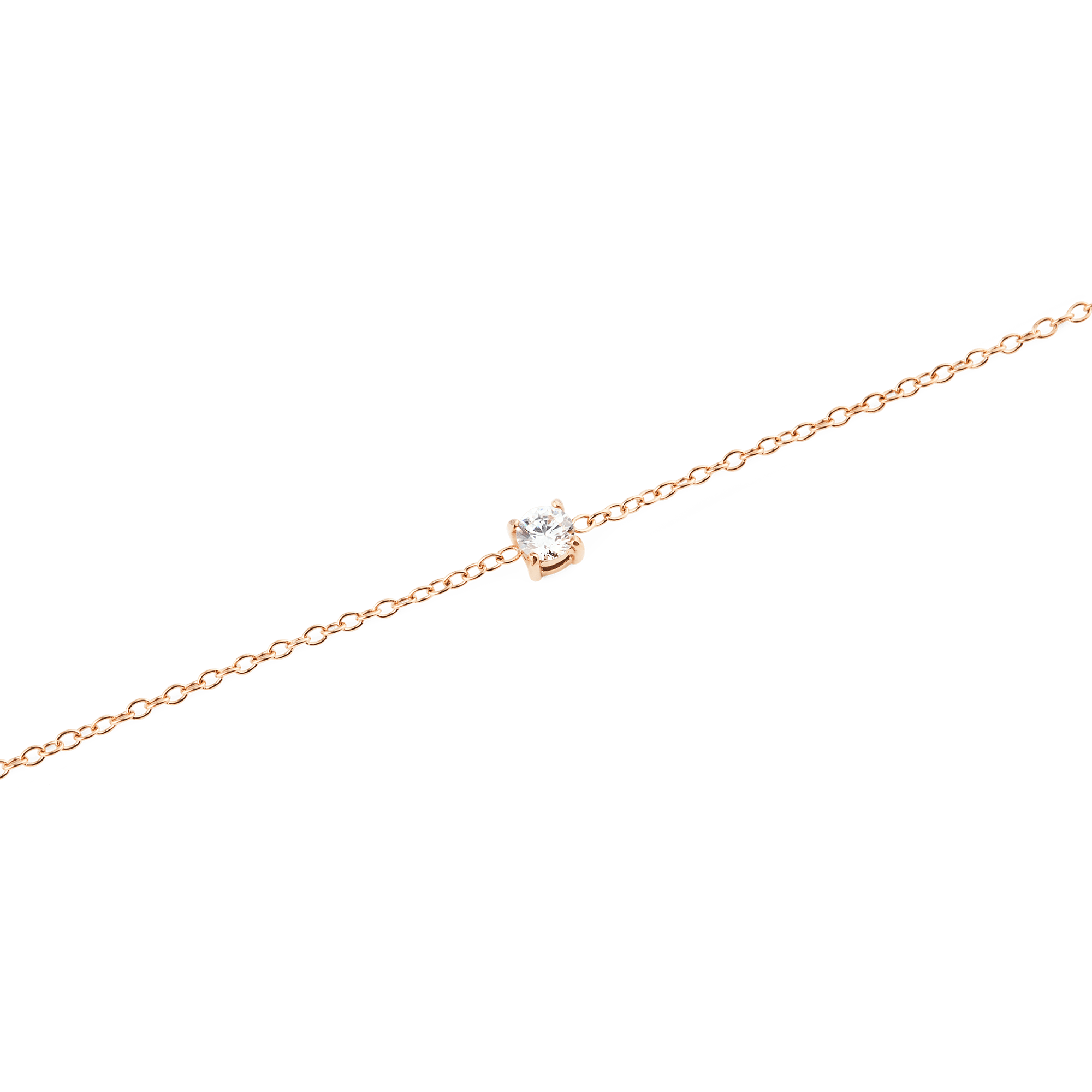 Mirelle Solitaire Bracelet Rose Gold