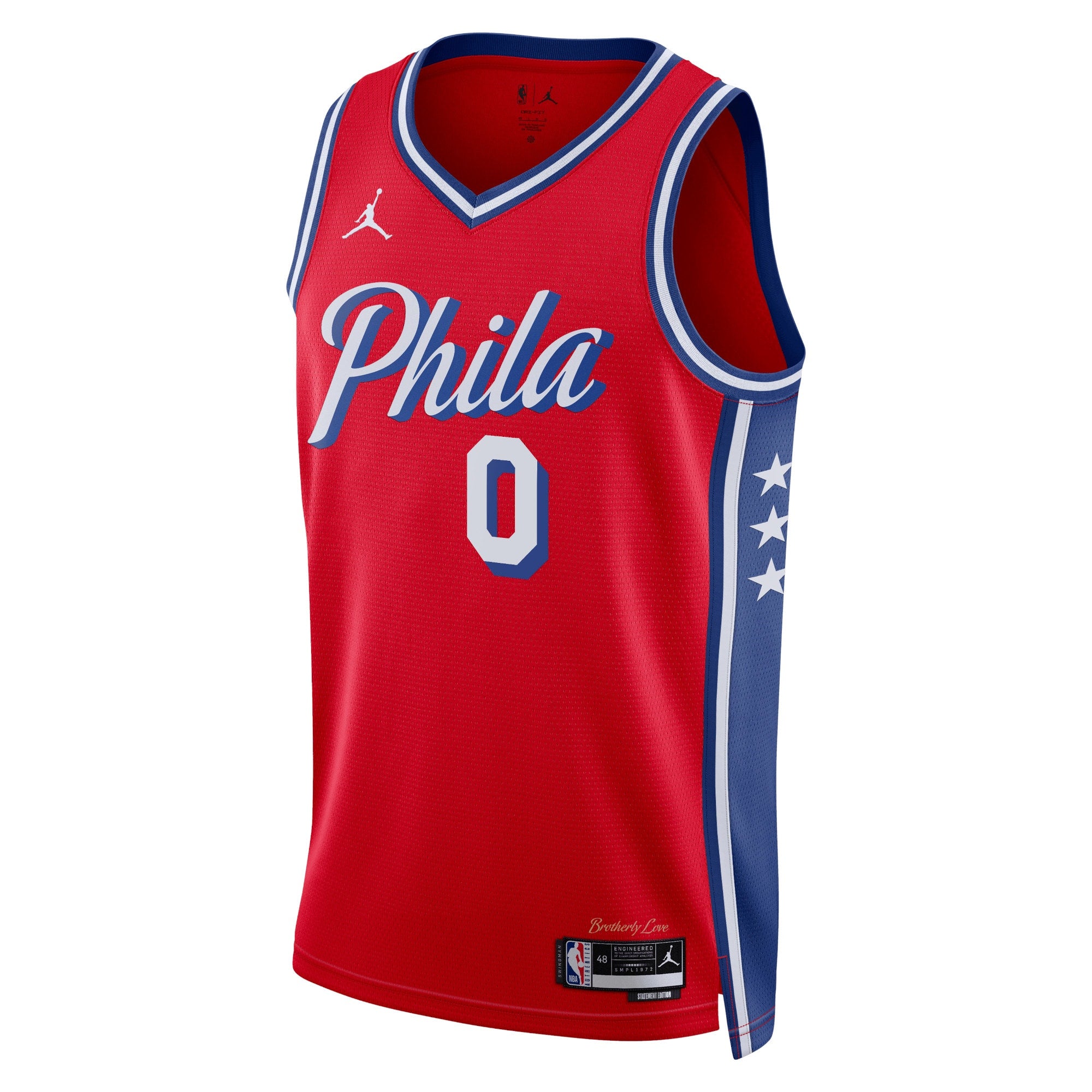 Tyrese Maxey Philadelphia 76ers Statement Edition Swingman Jersey - Red - Unisex