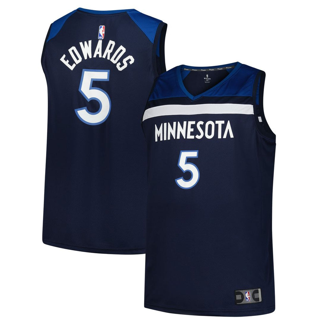 Anthony Edwards Minnesota Timberwolves Fanatics Big & Tall Fast Break Jersey - Icon Edition - Navy
