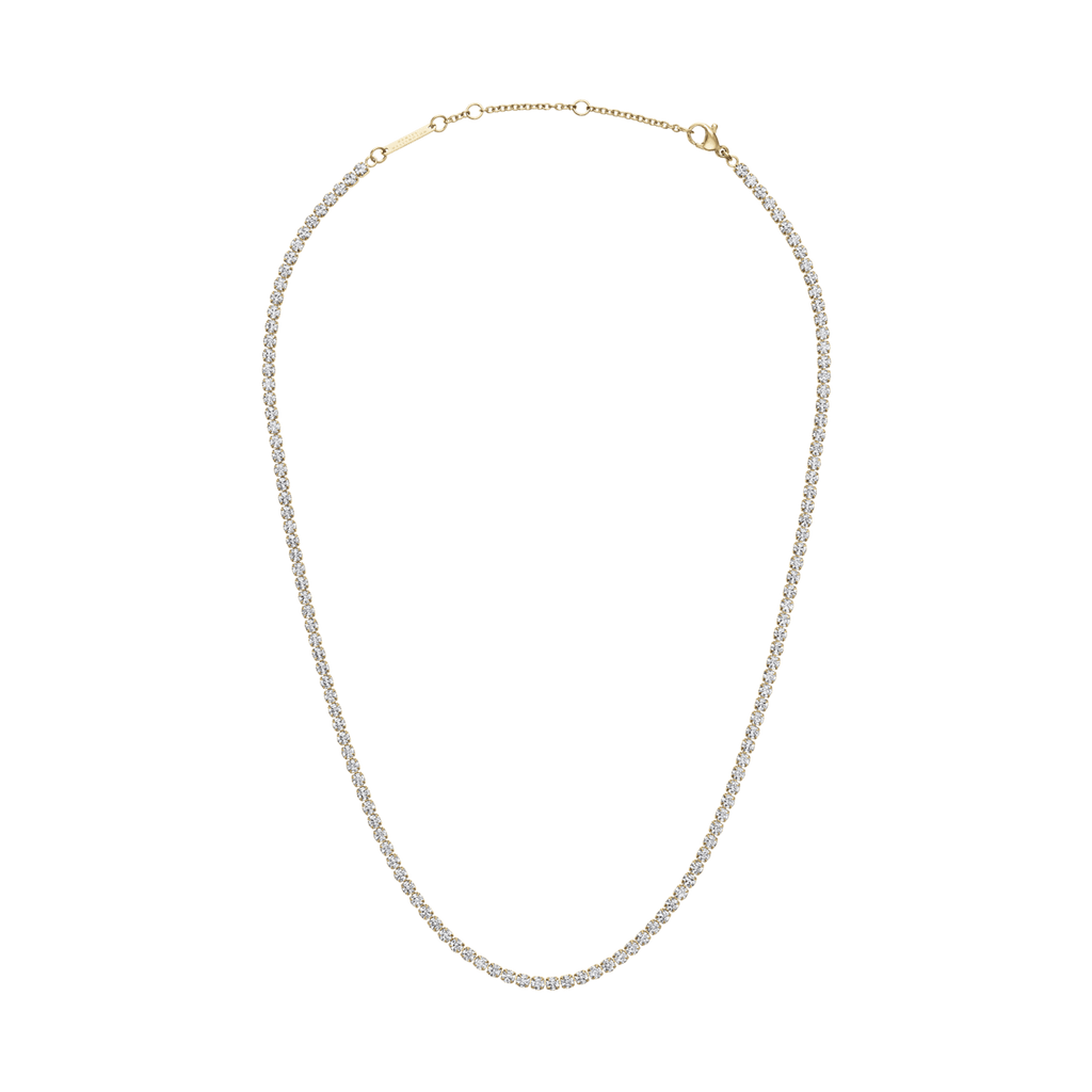 Classic Tennis Necklace Gold