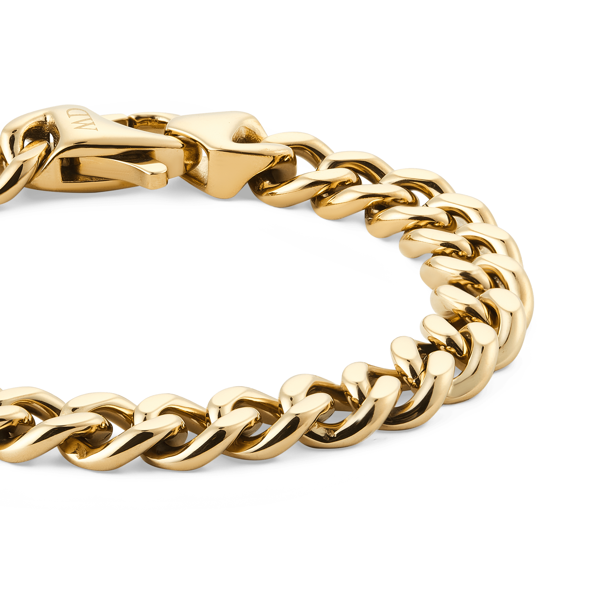 Ellipse Cuban Chain Bracelet Gold