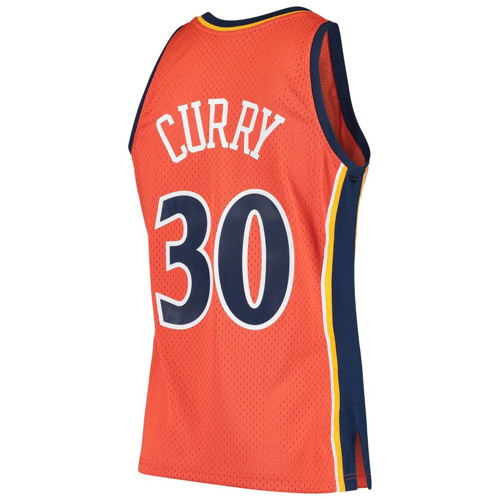 Stephen Curry Golden State Warriors Mitchell & Ness Hardwood Classics Swingman Jersey - Orange