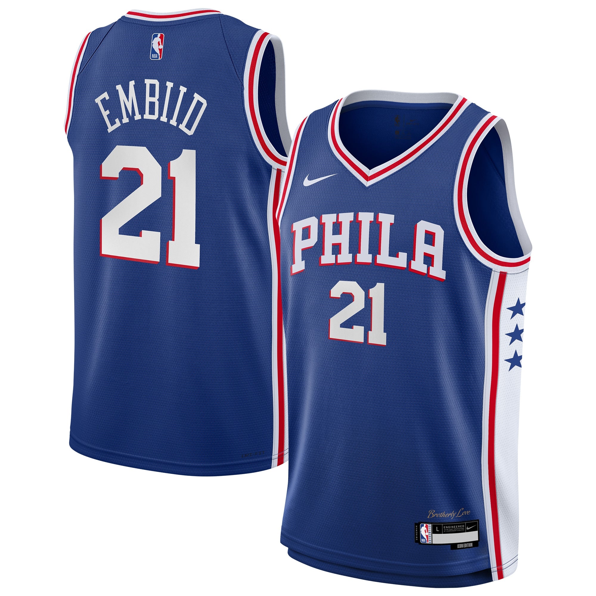 Joel Embiid Philadelphia 76ers Swingman Icon Jersey - Youth