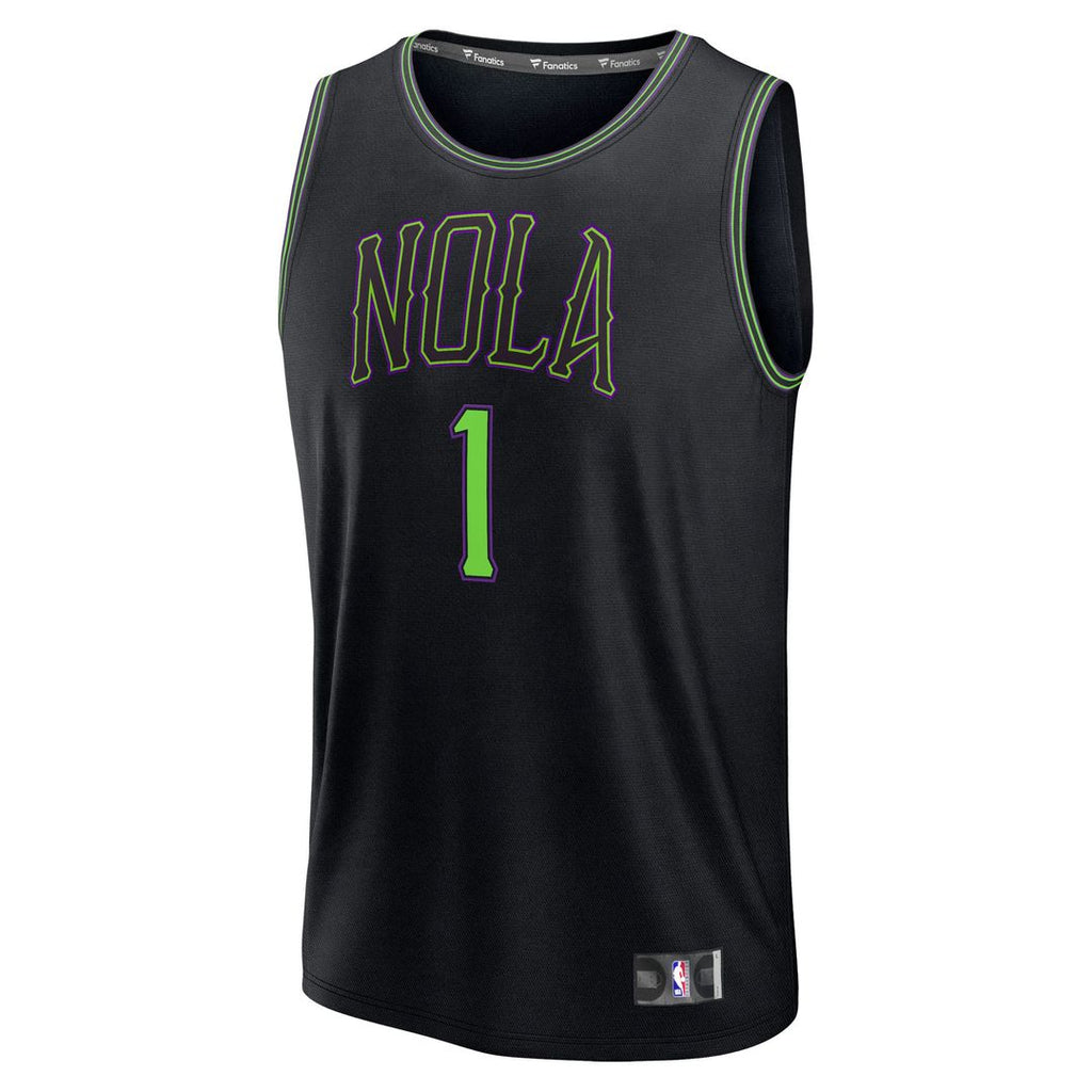 Zion Williamson New Orleans Pelicans Fanatics 2025/26 City Edition Fast Break Jersey - Black