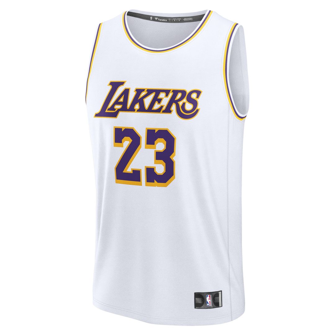 LeBron James Los Angeles Lakers Fanatics Fast Break Replica Player Jersey - Association Edition - White